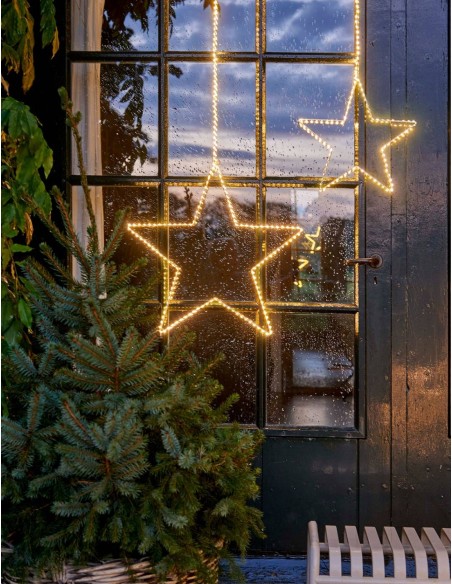 Stella Luminosa 130 Micro LED Luce Bianco Caldo 38cm