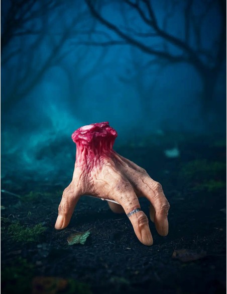 Mano Mozzata Di Halloween Insanguinata Animata 14cm