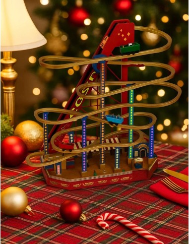 Christmas Roller Coaster Music Box 40cm
