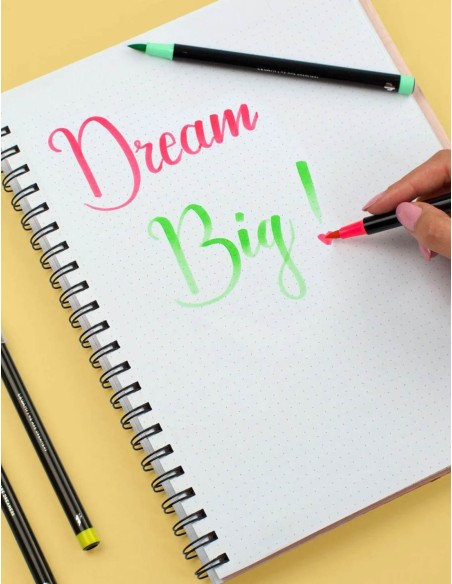 Pennarelli Con Punta Pennello Colori Accesi Legami 12pz