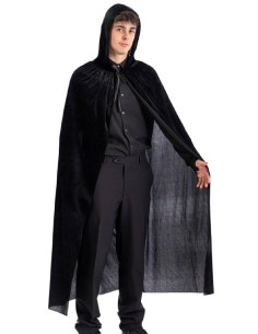 Black Velvet Cloak With...