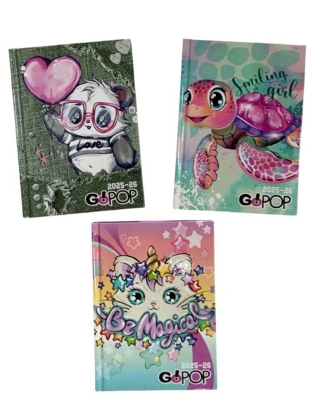 Diario Scuola 10 Mesi Datato 2025/2026 GoPop Girl