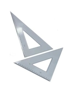 Set 2 Squadrette In Plastica 45Gradix30cm - 60Gradix30cm