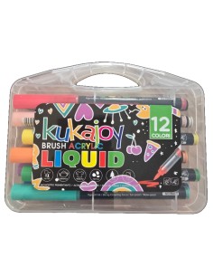 12 Pcs Brush Acrylic Liquid...