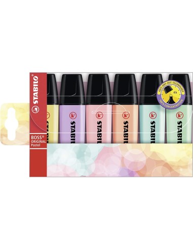 Evidenziatori Stabilo Boss Pastel Set...