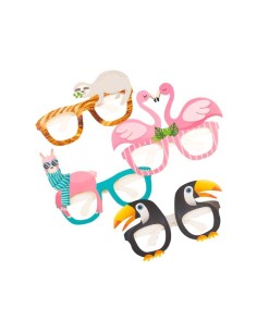 Party Paper Glasses Assorted Animals