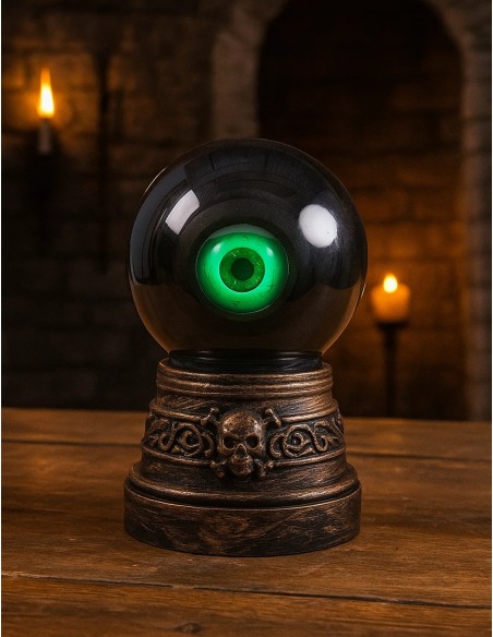 Crystall Ball With Animated Eye In Plastic Halloween Ornaments