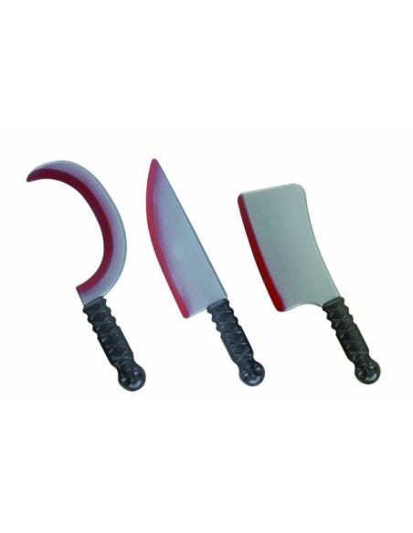 Accessorio Di Halloween Arma Da Taglio Insanguinata 35cm Prodotto Assortito