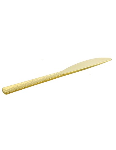 Set of 20 Gold Plastic Knives 19cm