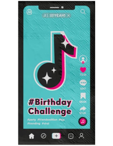 Tovaglioli Di Carta Tik Tok 30cm 20pz