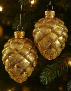 7cm Gold Pine Cone... 2