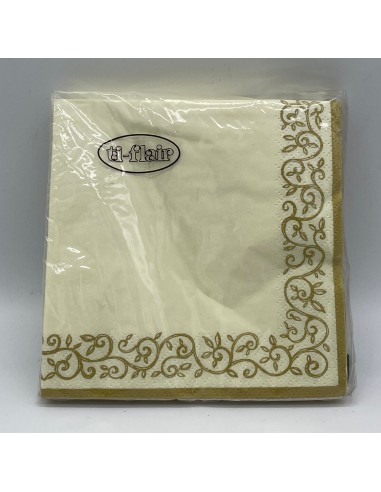 Paper Napkins Yellow And Gold 25CM...