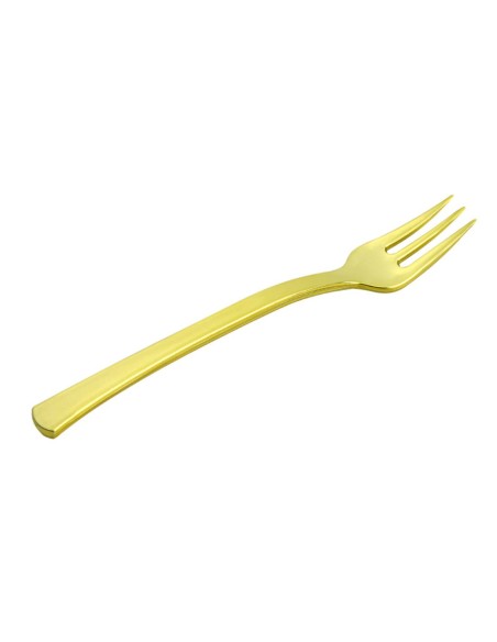 Set of 25 Gold Plastic Forks for Finger Food