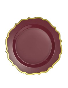 Set of 10 Burgundy Plastic...