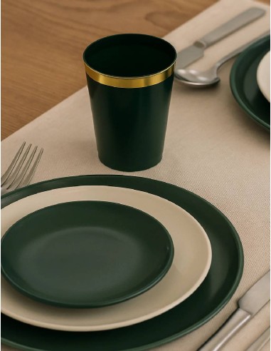 Set 20pz Bicchieri In Plastica Verdi...