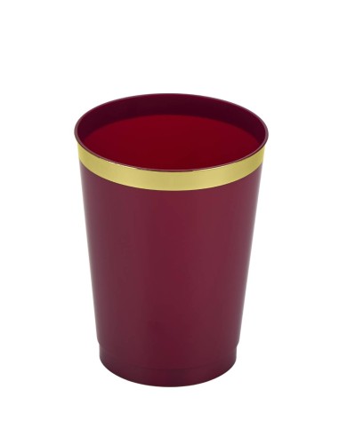 Set of 20 Burgundy Plastic Cups with...