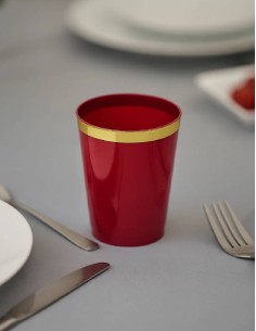 Set of 20 Burgundy Plastic... 2