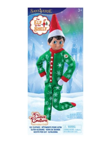Green Pajamas for Christmas Elves