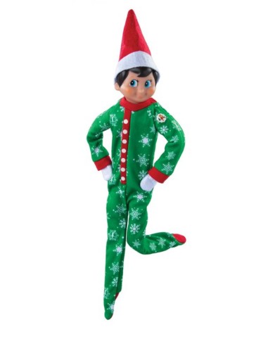 Green Pajamas for Christmas Elves