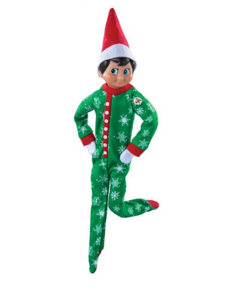 Green Pajamas for Christmas Elves