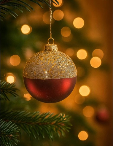 Burgundy and Gold Stars Christmas...