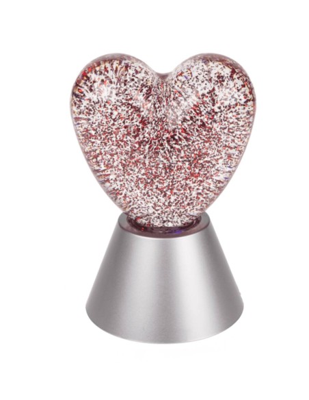 Lampada Led Cuore Glitterata