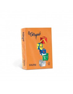 Ream Of Colored Paper Favini A4 Le Cirque Orange 160g 250 Sheets