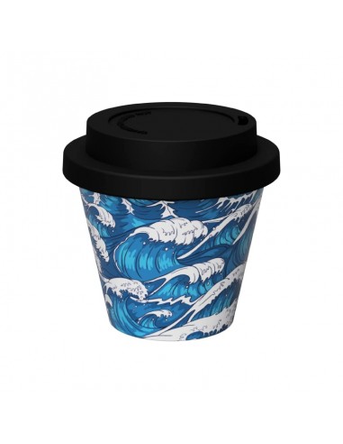Coffee Cup I Drink Japan Wave Sea With Lid 90ml