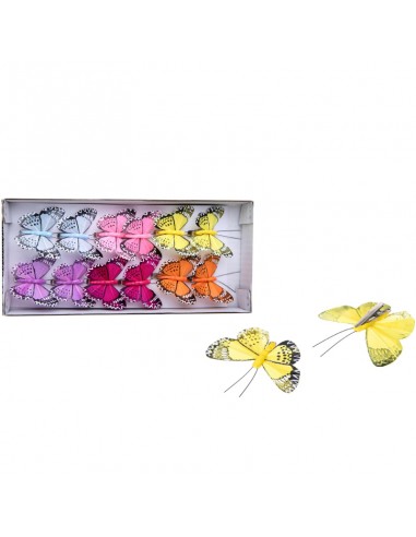 Assorted Butterfly Easter Decoration Clip 6,5cm