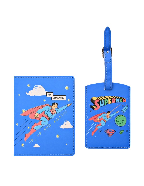Superman Luggage Tag e Passport Set