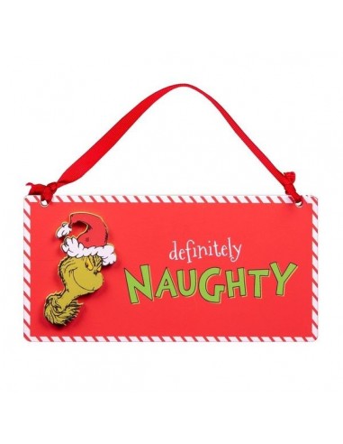 The Grinch Christmas Decoration Plaque Red