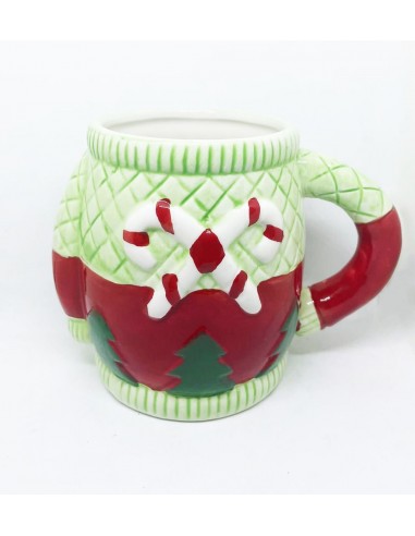 Ceramic Christmas Mug Trees And Candy Stick