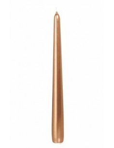 Christmas Candle Metallic Rose Gold For Candlestick 25cm