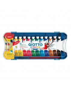 Giotto Gouache Extra Fine 12 ml 12 Pcs. Pack With Palette