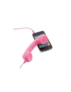 Pink Retro Phone Hendset For Smartphone And Tablet
