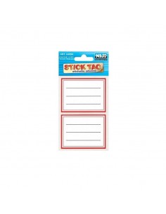 Set Name Labels With Red Border 7x3,5cm