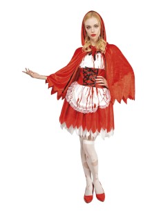 Costume Halloween Donna Cappuccetto Rosso Insanguinata