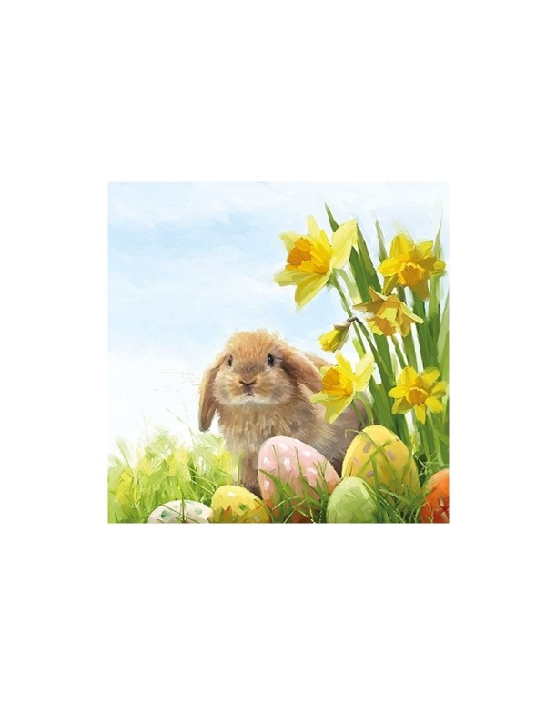 Panish napkins Easter bunny with colored