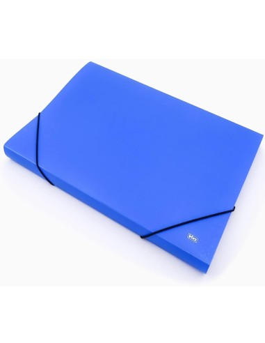 Gusseted Folder Blue 13 Compartments Document Holder In PPL 33,5x24cm