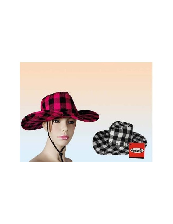 Checkered Cowboy Hat- Carnival Accessories