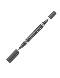 Lumocolor Permanent Duo Felt Tip Pen M 0,6mm and F 1,5mm Black