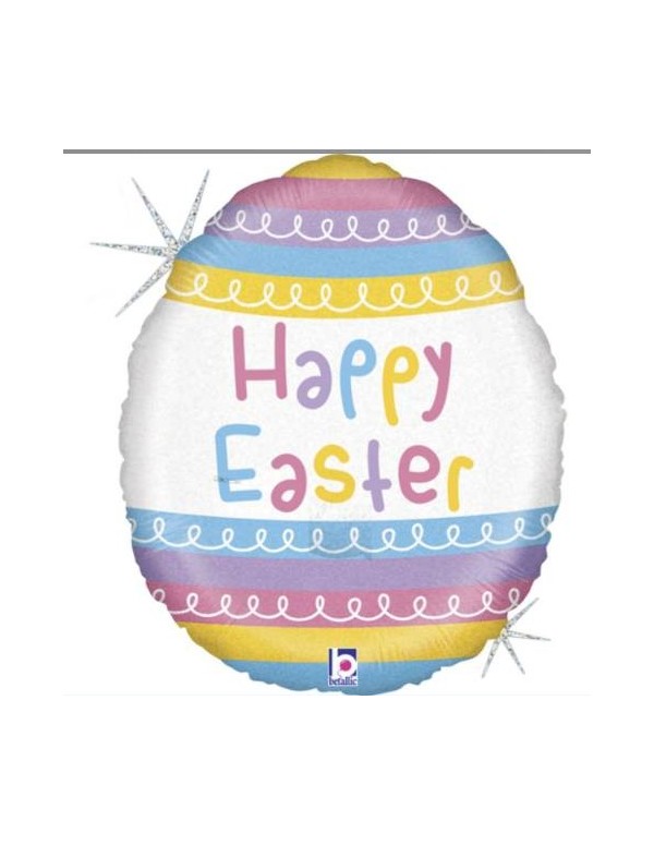 Egg Shaped Balloon 18"/45cm "Happy Easter"