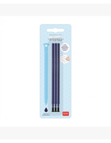 Blue Refill Erasable Gel Pen Legami 3pcs.