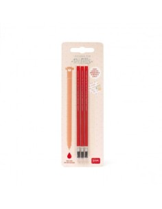 Red Refill Erasable Gel Pen Legami 3pcs.