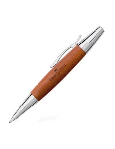 Faber Castell E-Motion Chrome Brown Ballpoint Pen