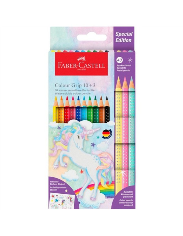 FaberCastell Pastels 18 Colored Pencils + 6 Sparkle Unicorn Edition