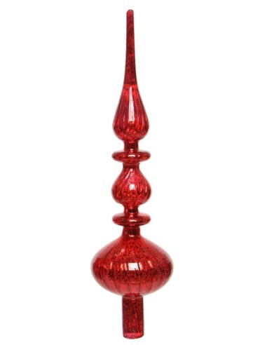Christmas Tree Topper Decorated Red