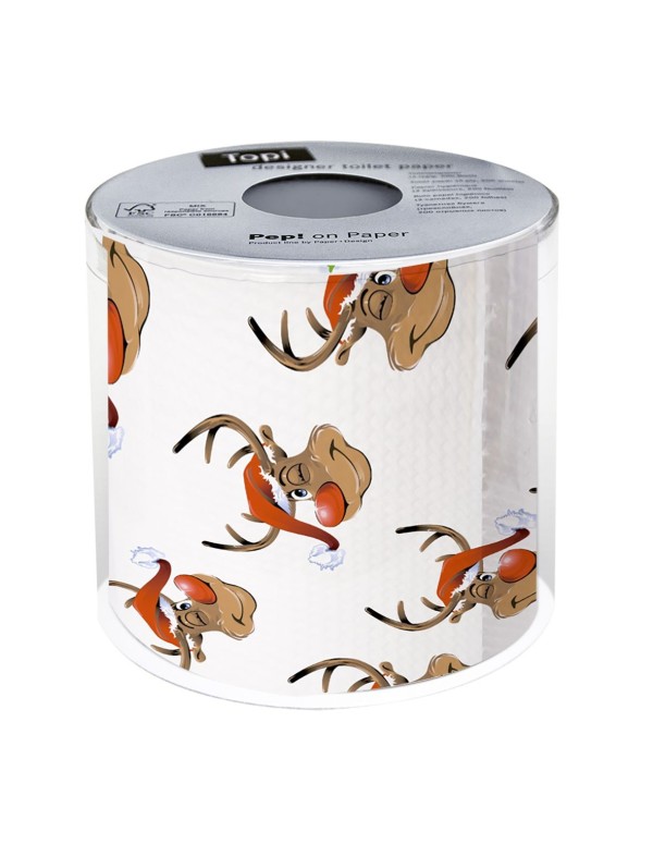 Christmas Toilet Paper With Reindeers 3 Ply 200 Sheets