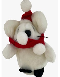 Plush Christmas Mouse With Scarf And Hat 14CM