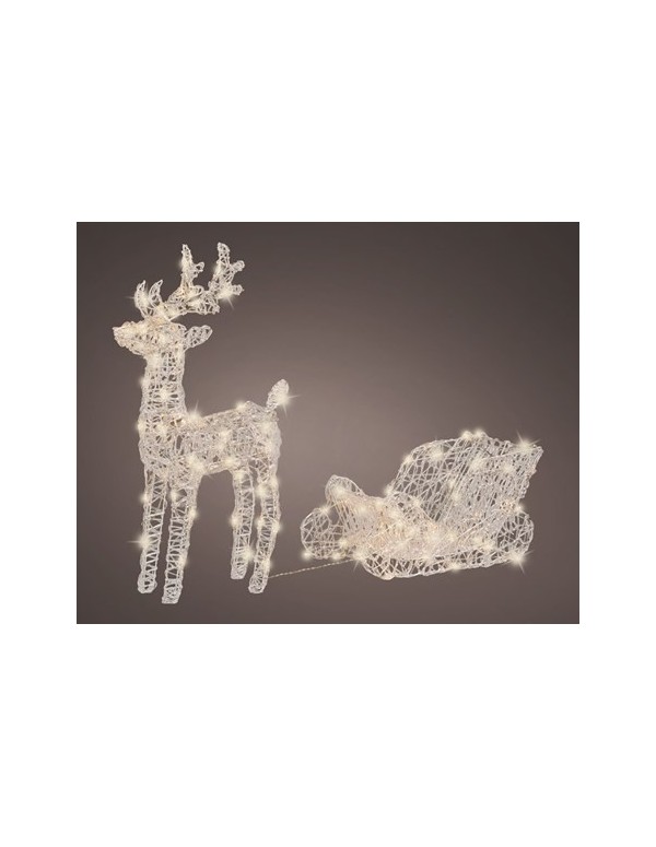 Reindeer In Acrylic Wire with Mini LED L